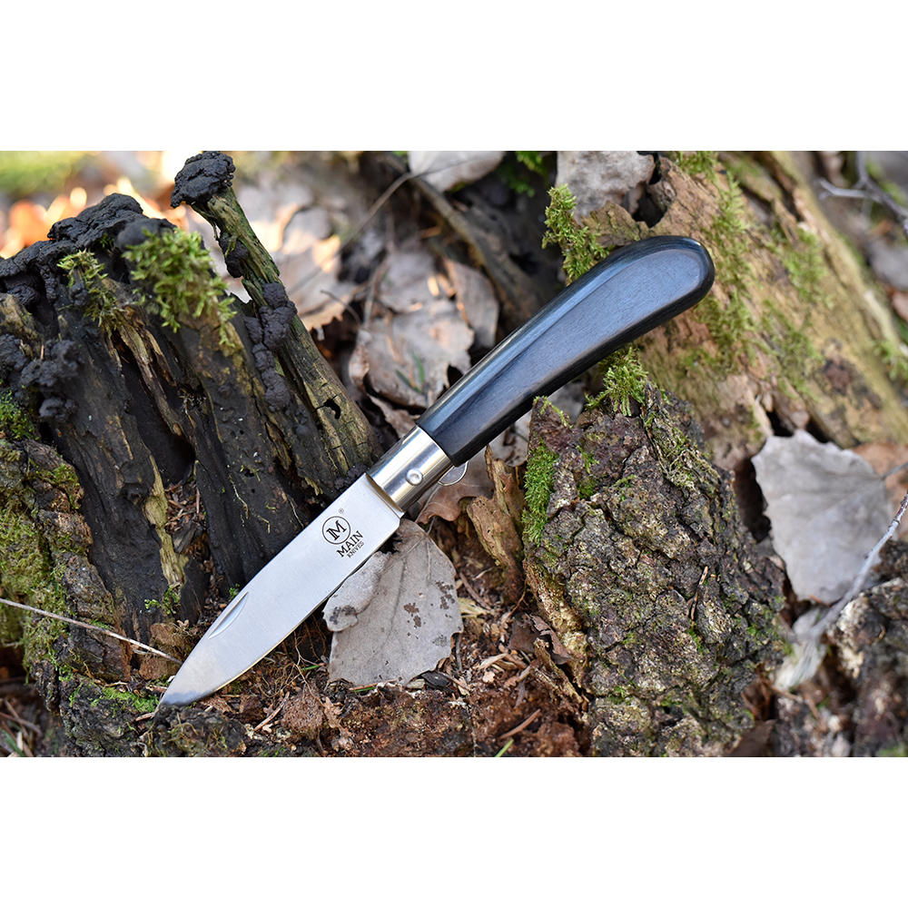 MAIN Klappmesser »German Line«, Drop-Point, Pakkaholz schwarz