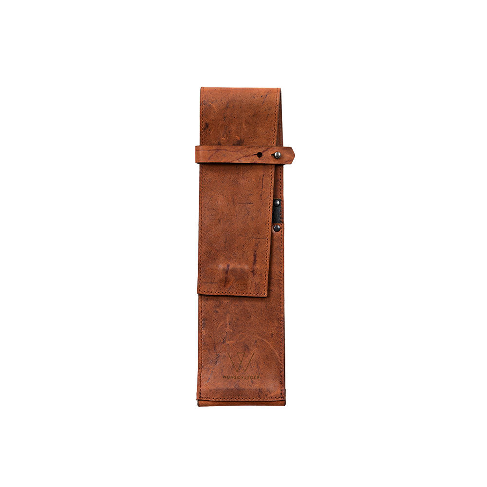 Knife Bag, Horse Leather with Kevlar® Reinforcement, Cognac, Size 1