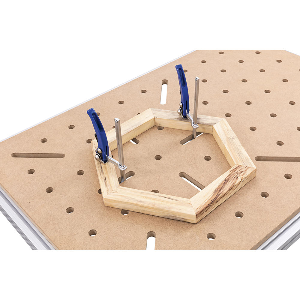 Platte für DICTUM® Multifunktionstisch PRO, Lochmuster X61, MDF braun
