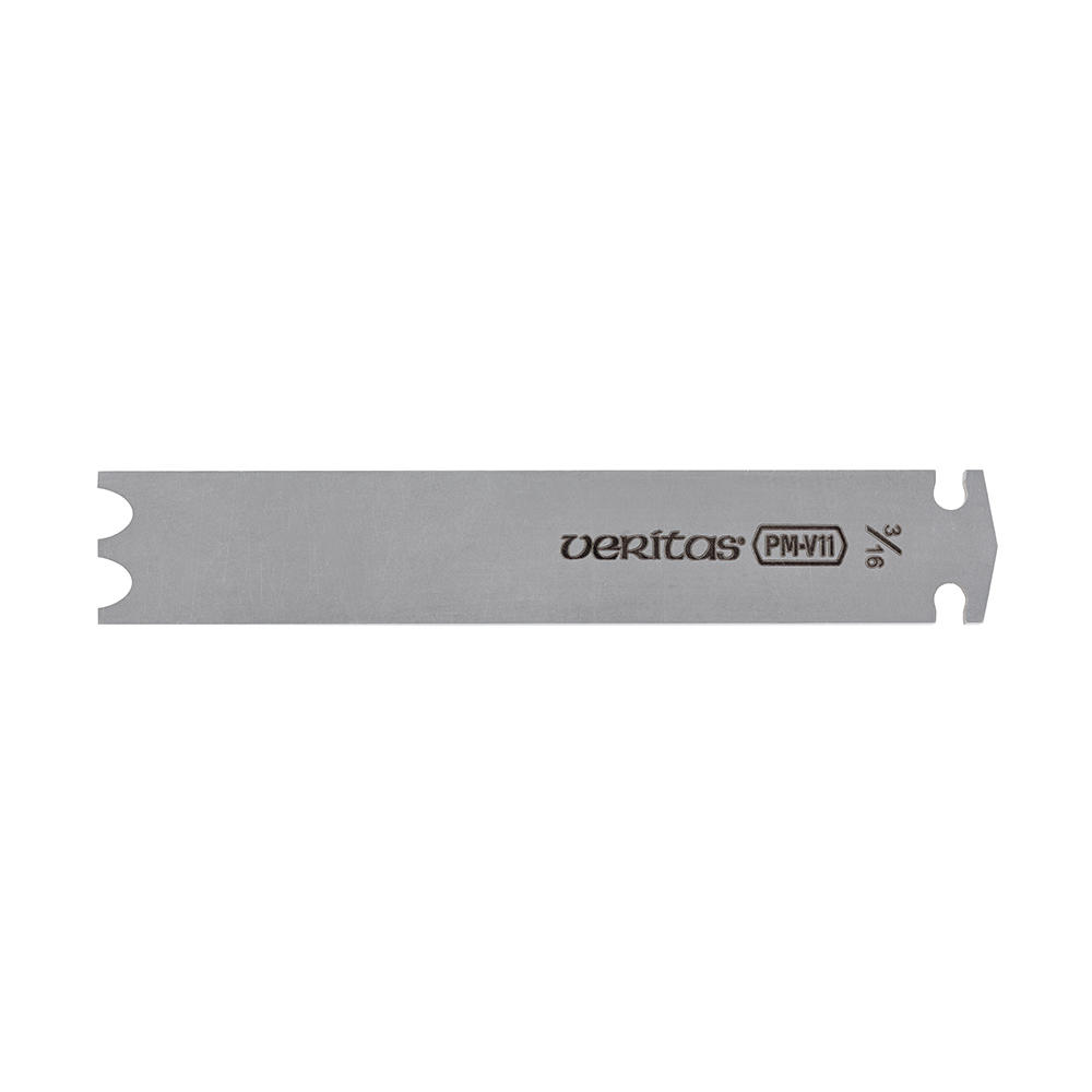 Fer pour reliefs à deux dents pour rabot combiné Veritas®, 3/16 pouce, PM-V11