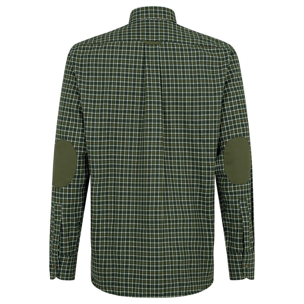Men's Outdoor Shirt, Chequered, Green/Beige