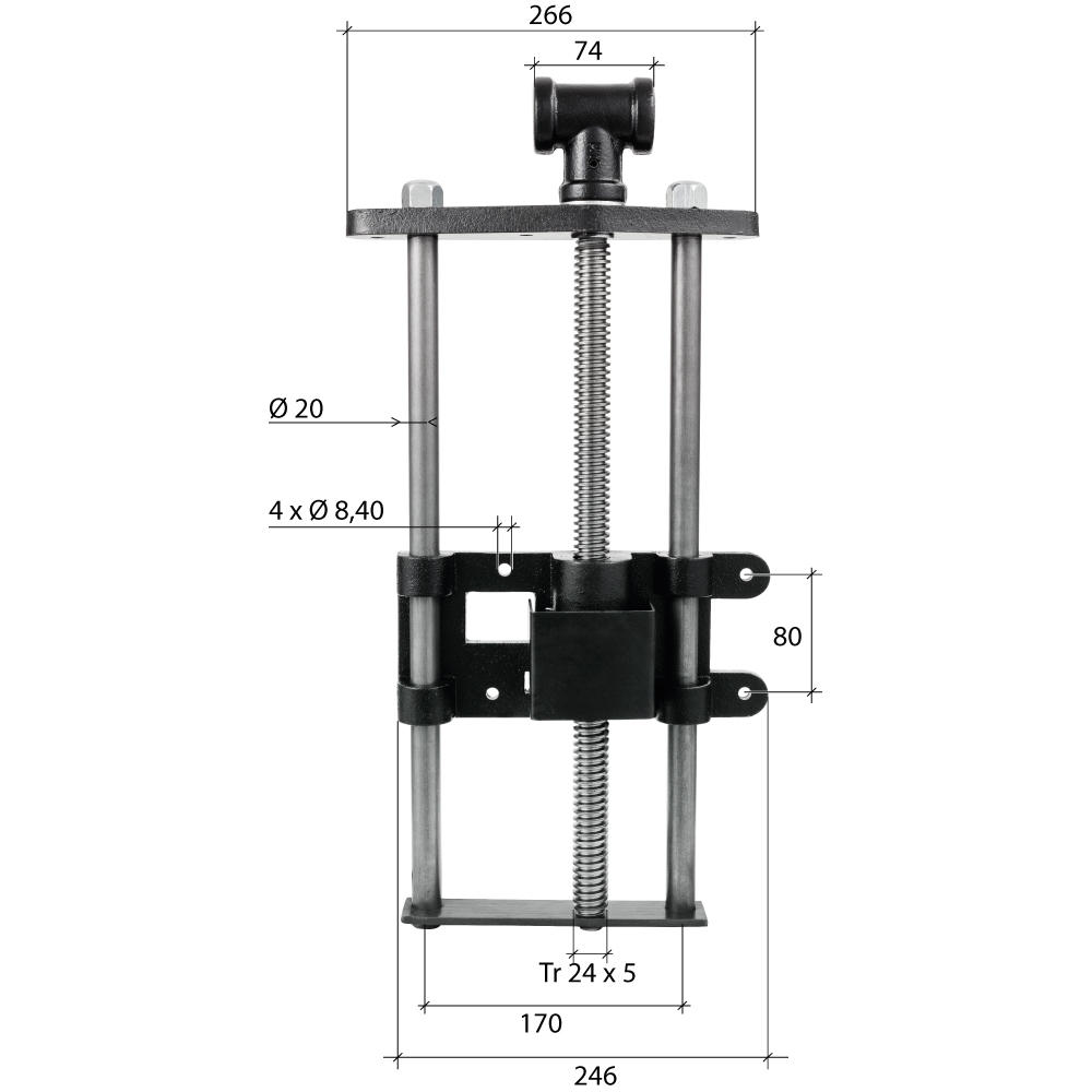 York® Vorderzangenführung Quick, Spindellänge 470 mm, HVQ516