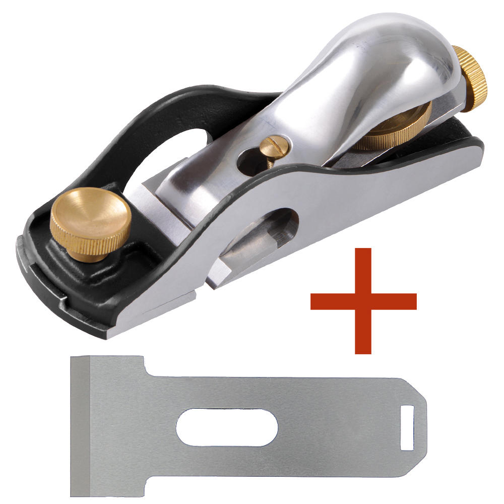 DICTUM® Einhand-Simshobel, verstellbares Hobelmaul, SK4-Eisen, inkl. Ersatzeisen