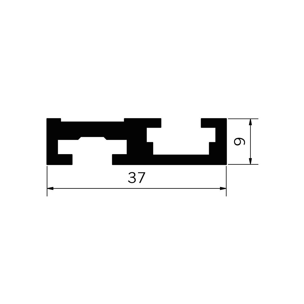 Binario a T Veritas® (senza scala), 915 mm