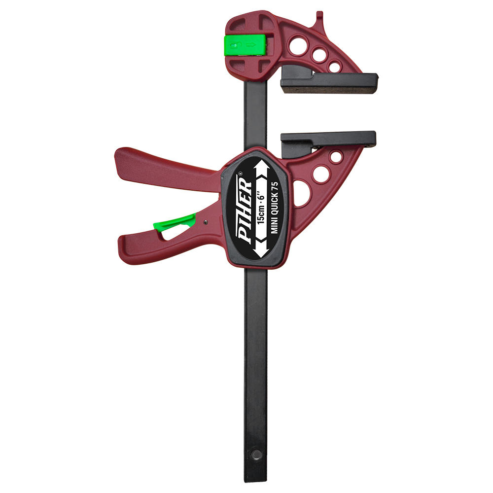 Piher® Mini Quick One-handed Clamp, Throat Depth 55 mm, Clamping Capacity 150 mm