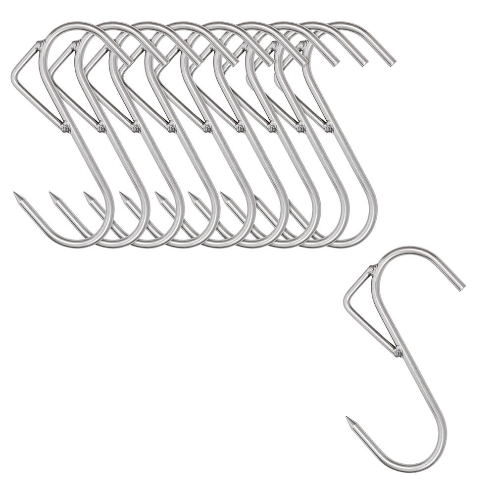 Meat Hook for Hoist, 140 x 6 mm, 10 Pieces