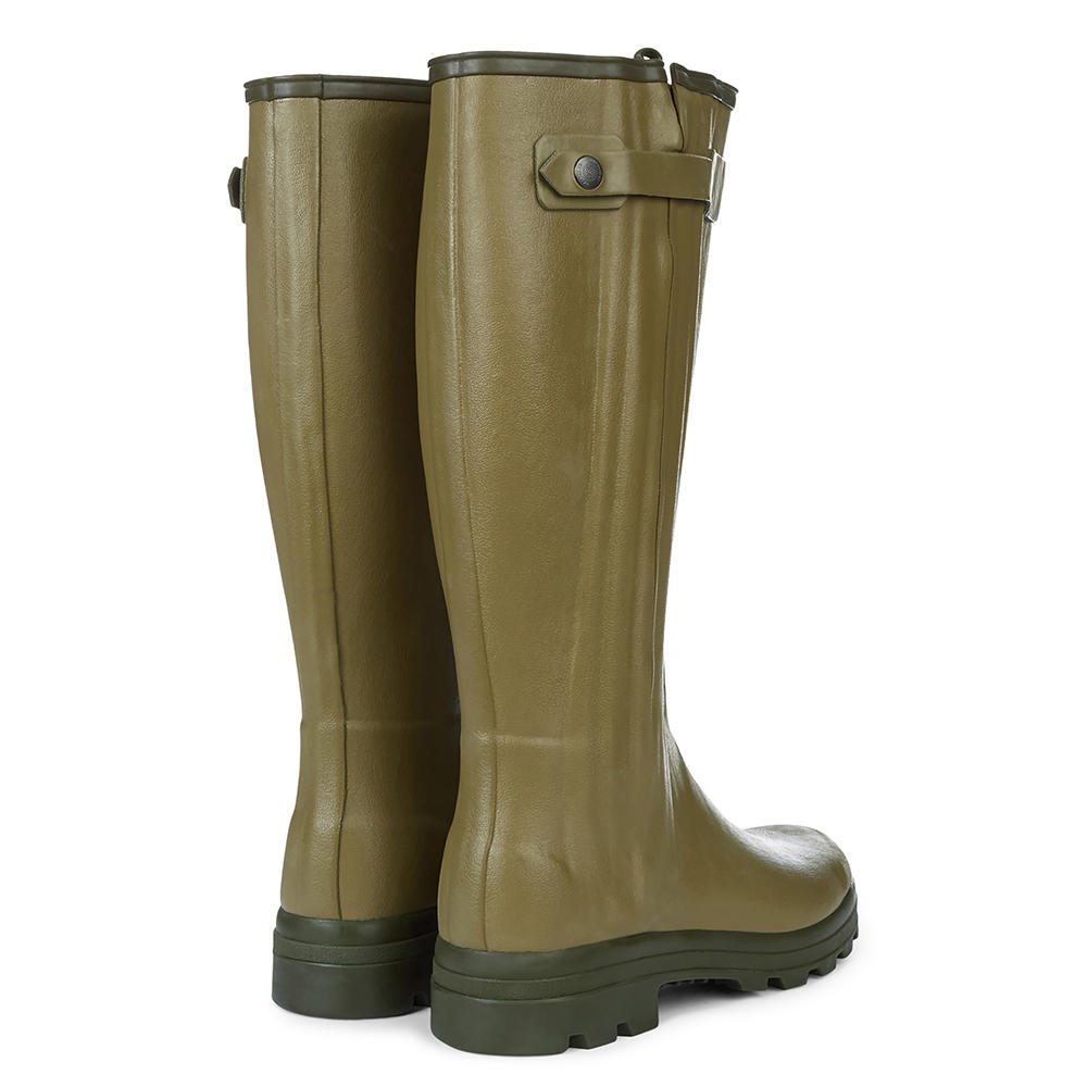 Le Chameau »Chasseur« Men's Rubber Boots, Leather Lining vert