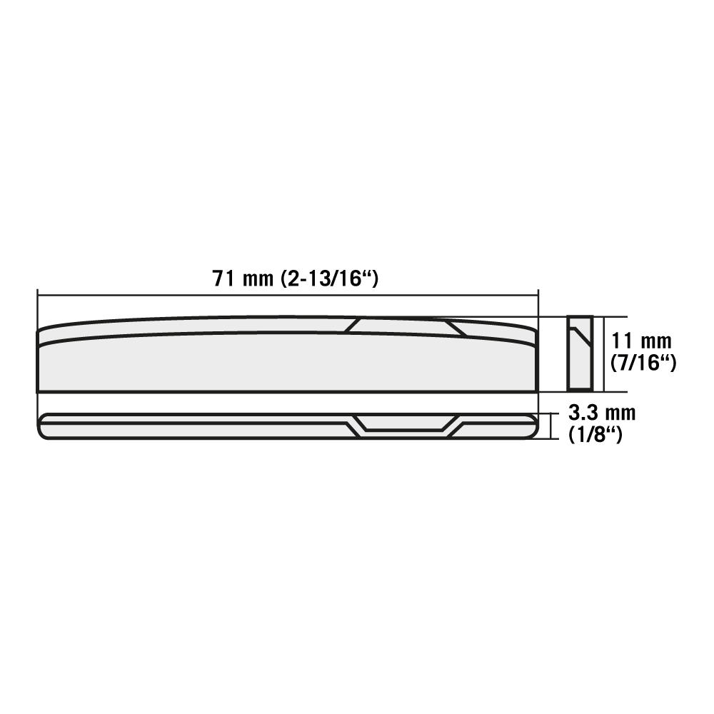 Sillet de chevalet Style Gibson®, os, 71,0 x 11,0 x 3,3 mm