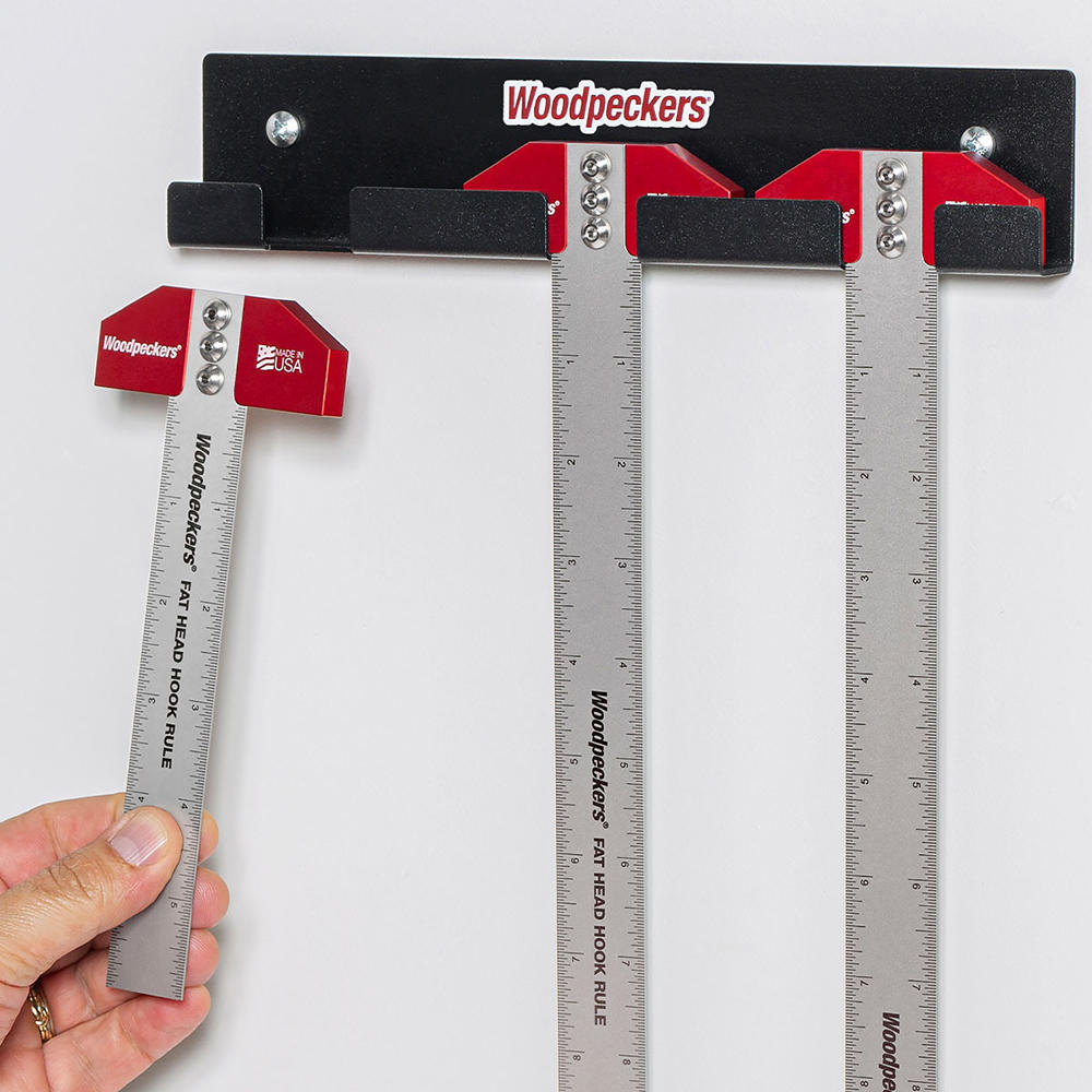 Support mural pour butée d'arrêt en T Woodpeckers® »Fat Head Hook«