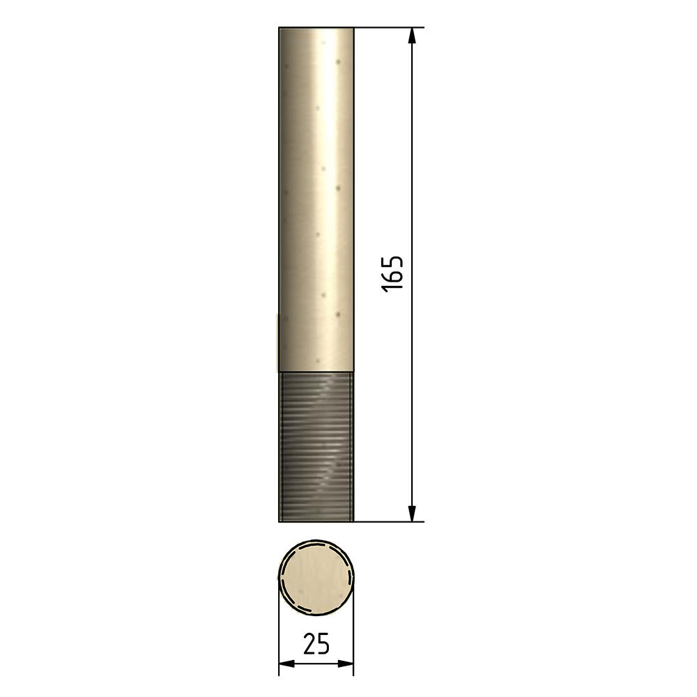 Gewindestück, Ahorn, Gewinde Ø 25 mm