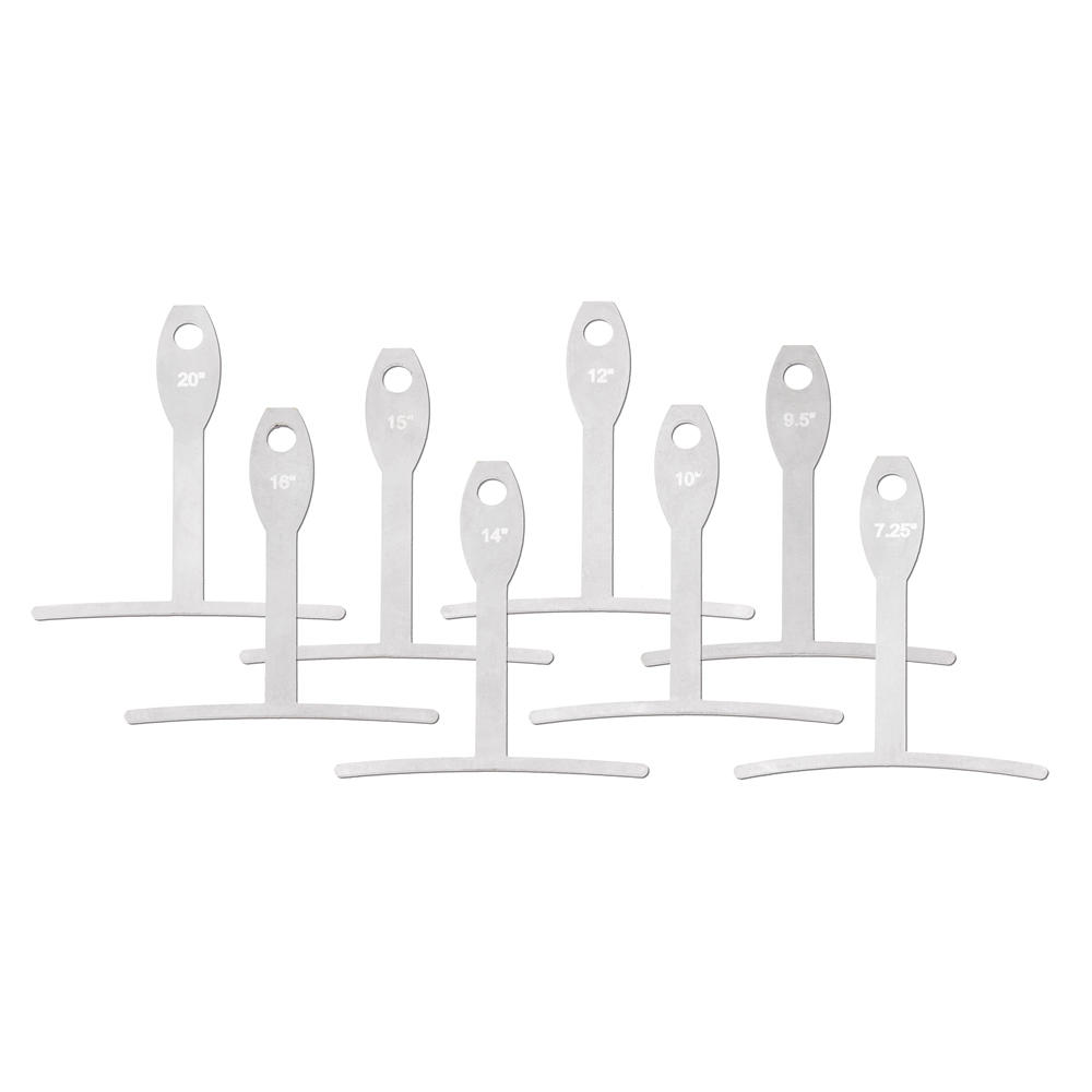 Jauges de radius en T Herdim®, guitare, 8 pièces