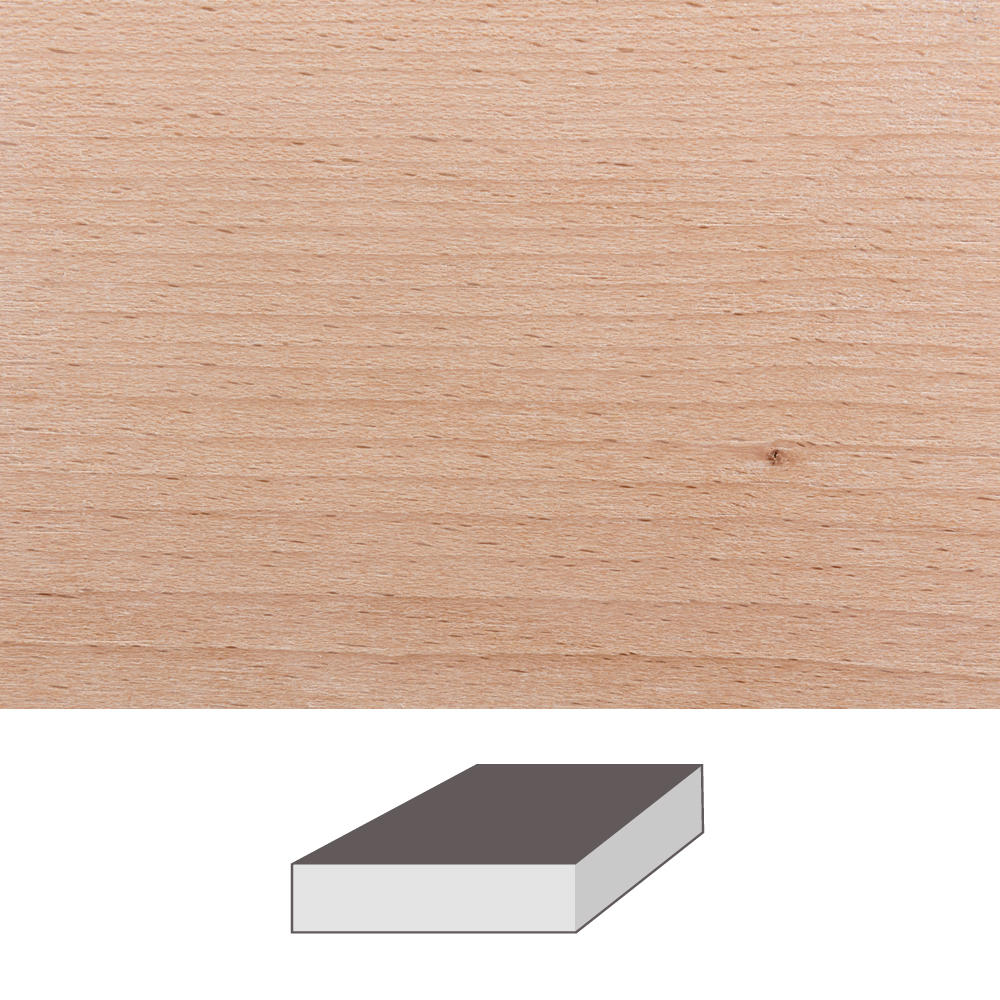 Rotbuche gedämpft, 150 x 150 x 60 mm