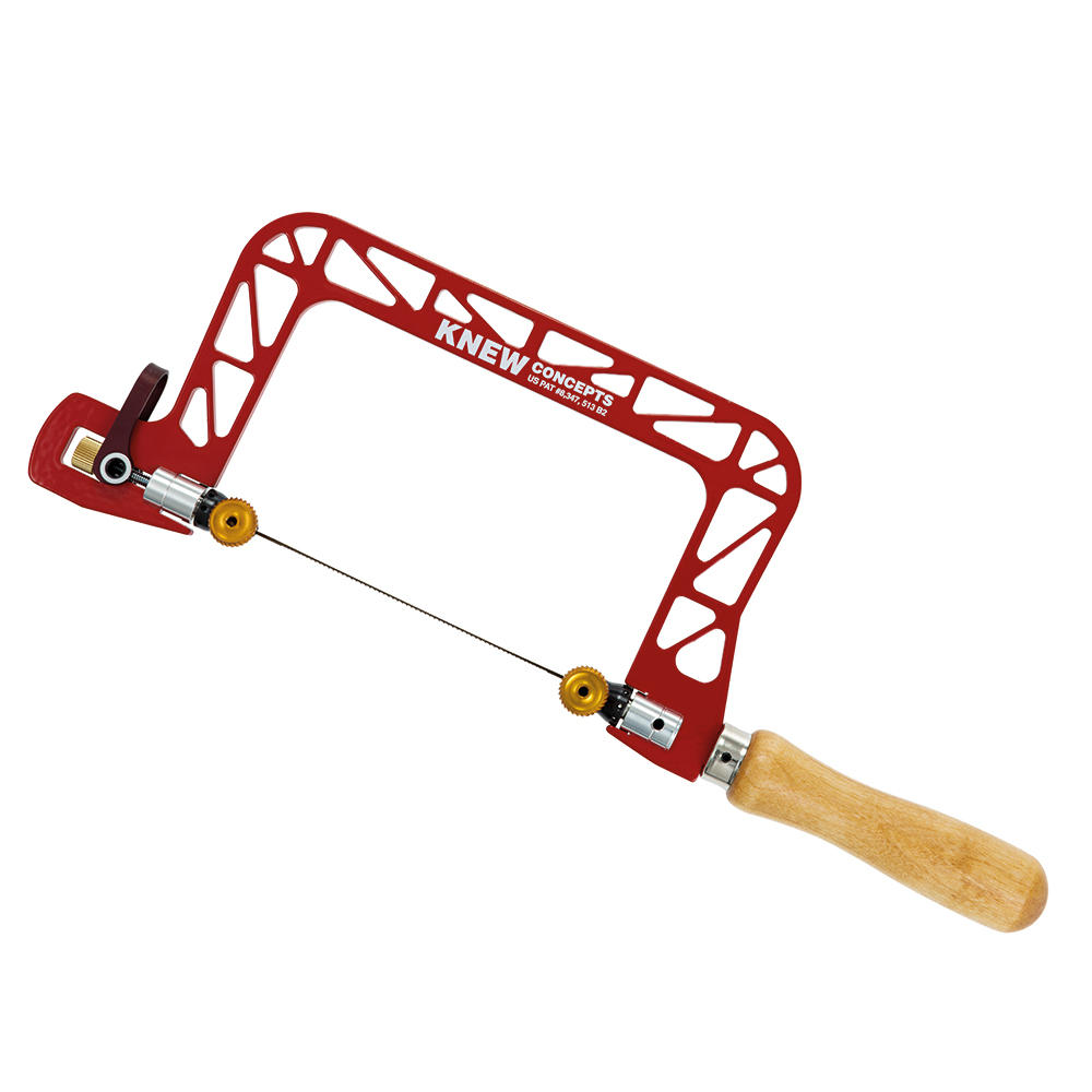 Knew Concepts Coping Saw, Heavy Duty, with Swivel Blade, Jaw depth 75 mm