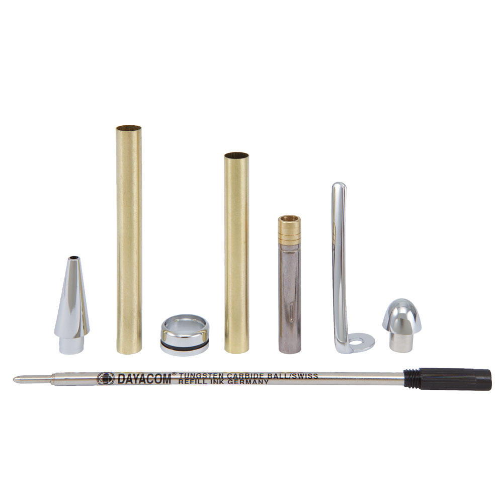 Kit di montaggio per penna a sfera Manta, argento, 1 pezzo