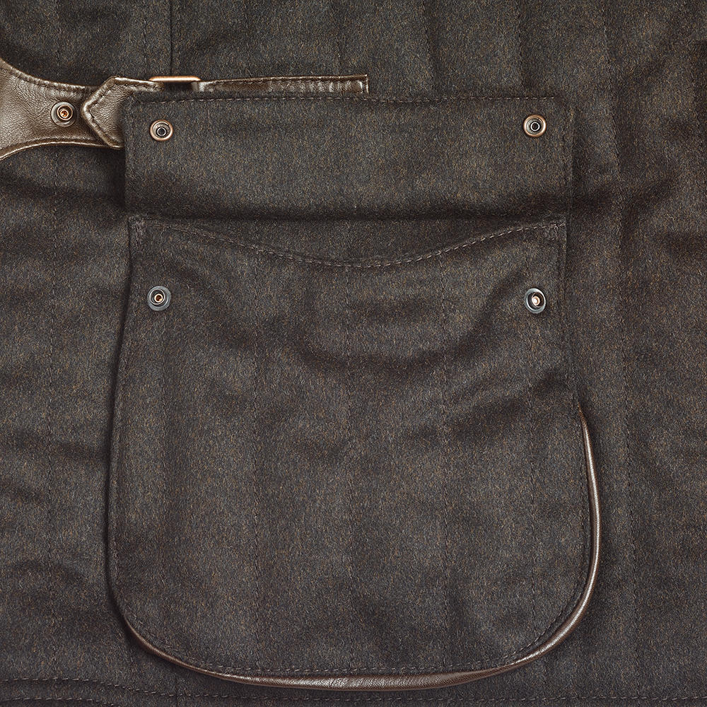 Heinz Bauer Men’s Profi Skeet Shooting Vest, Loden and Leather