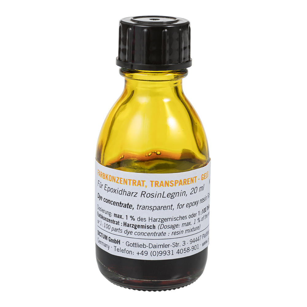 RosinLegnin® Dye Concentrates for Epoxy Resin, Transparent, Yellow