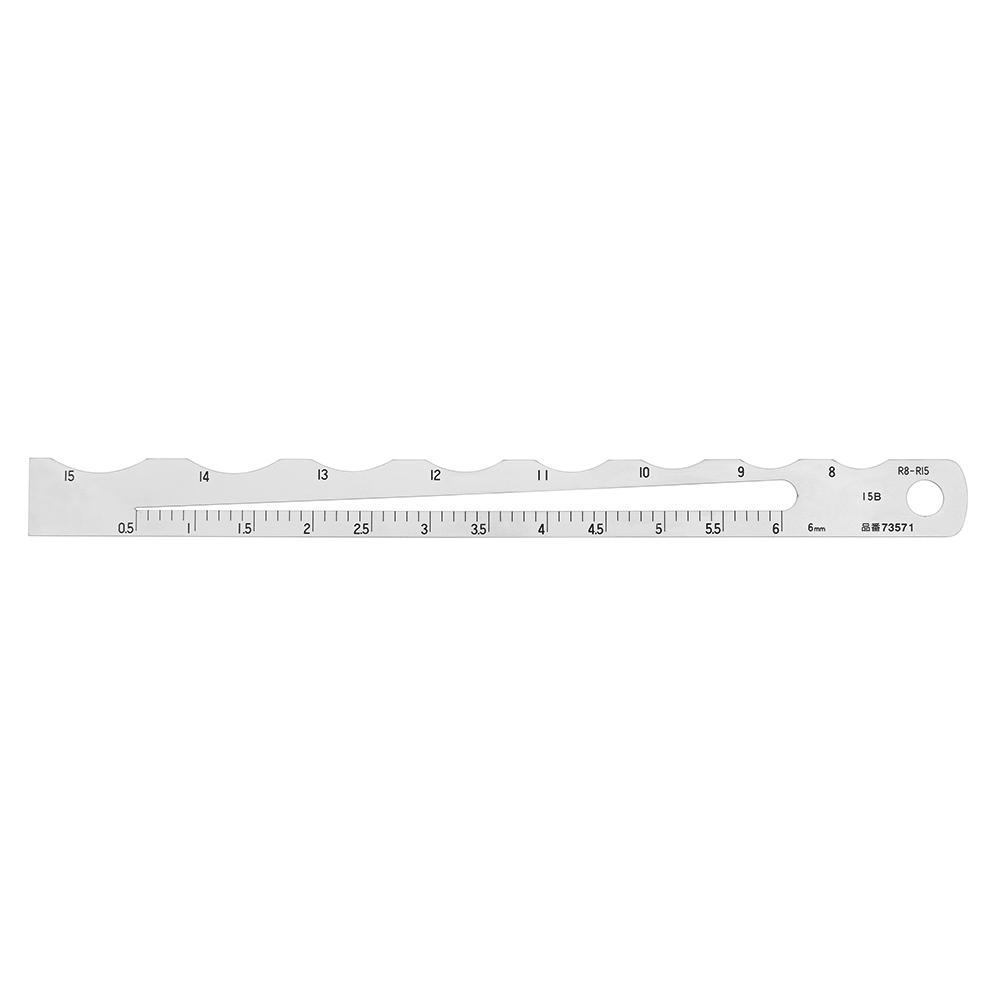 Shinwa® Diameter/Radius Control Gauge, radii of 8-15 mm