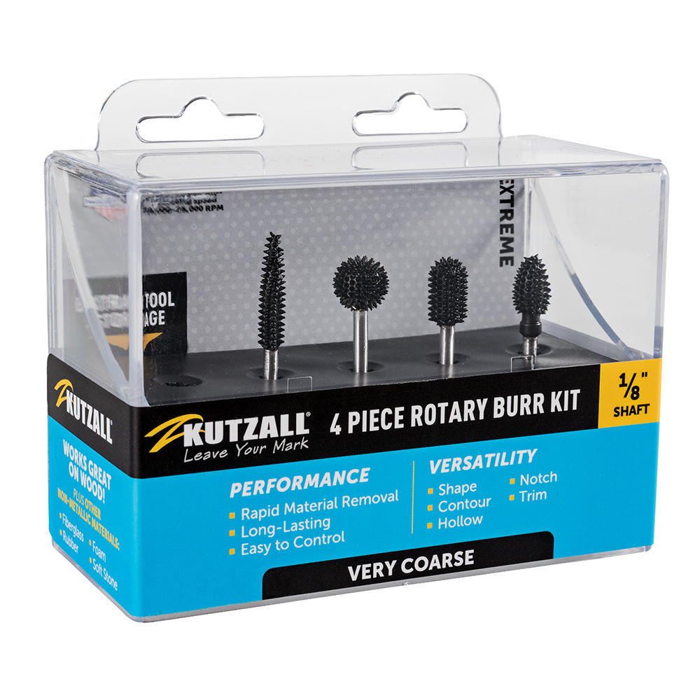 Kutzall Raspelfräser-Set, Extreme extragrob, Schaft Ø 3,2 mm