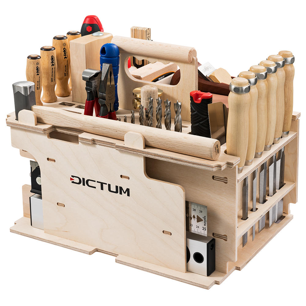 DICTUM Tool Carrier »Cabinet making, Interior Work«, Equipped, 43-Piece Set