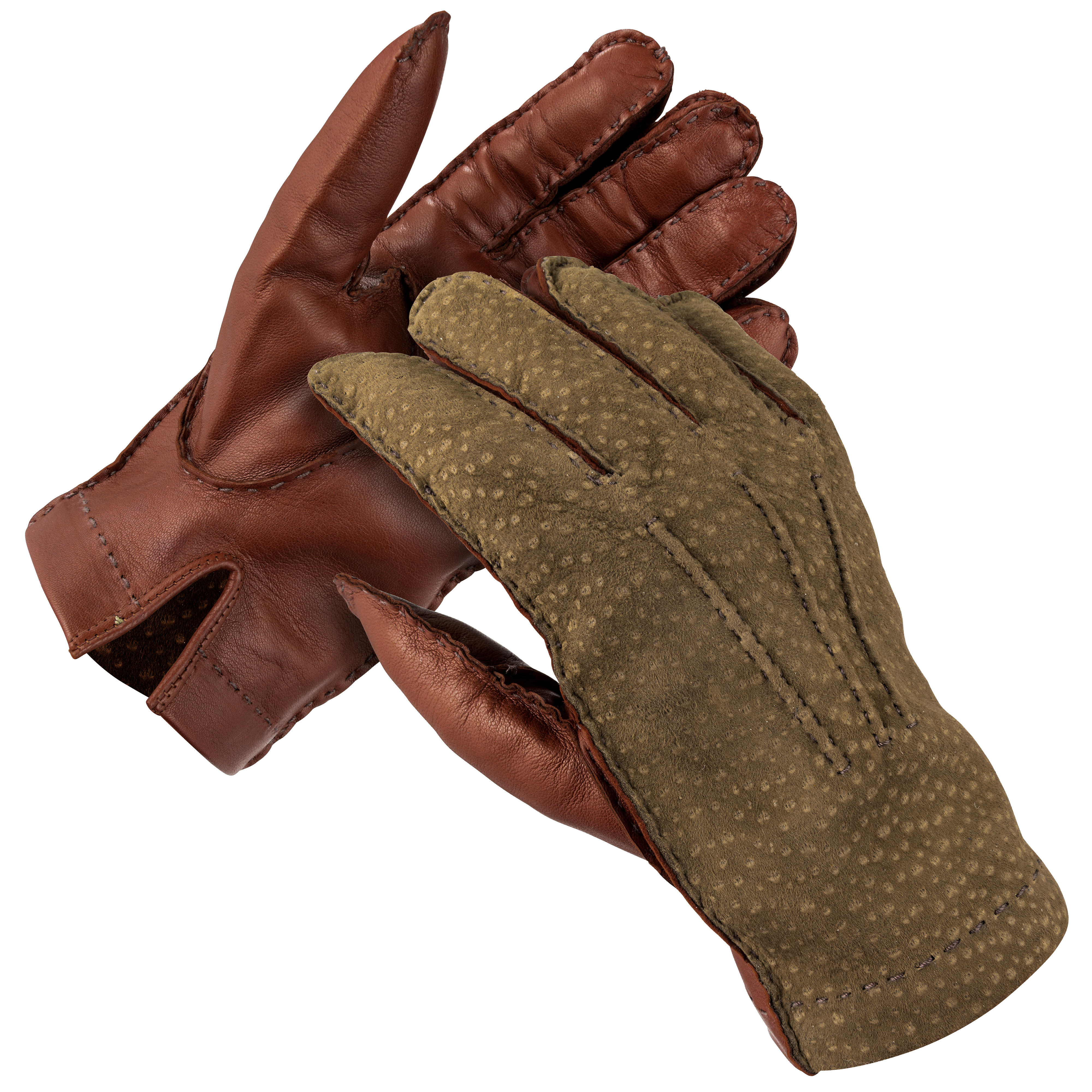 Herren Handschuhe QUITO, Carpincho & Lammnappa | grn/braun | 8 1/2 |  827369/8,5