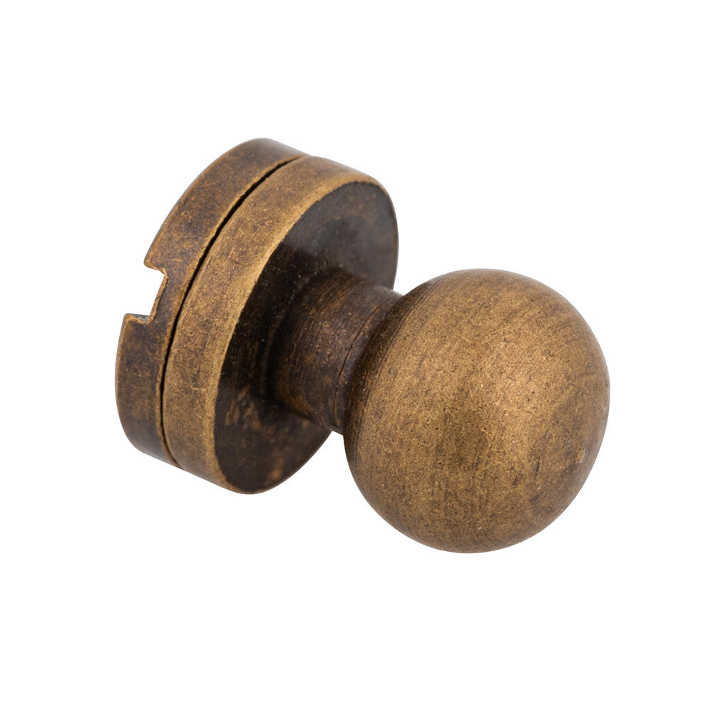 Ivan® Button Stud, Head Screw Rivet 7 mm, Antique Brass