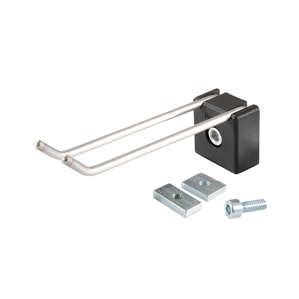 Double Hook, incl. Mounting Material