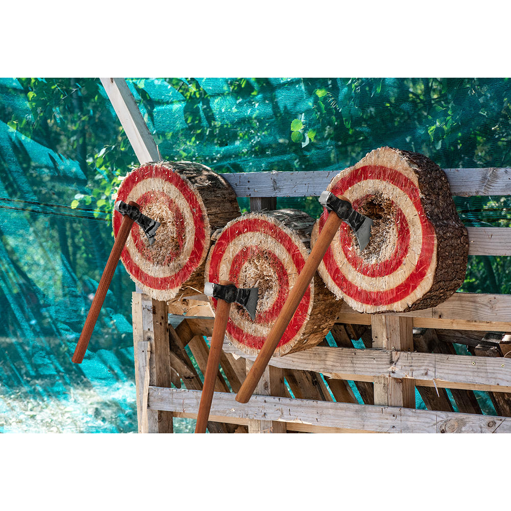 DICTUM® Outdoor-Axt mit Hammerkopf, mit Filzscheide