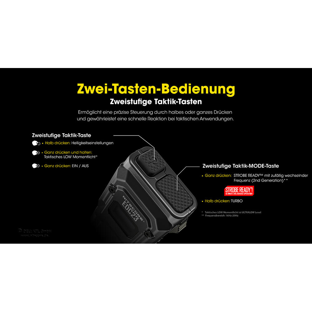 Torcia Nitecore® EDC23, 2500 lm