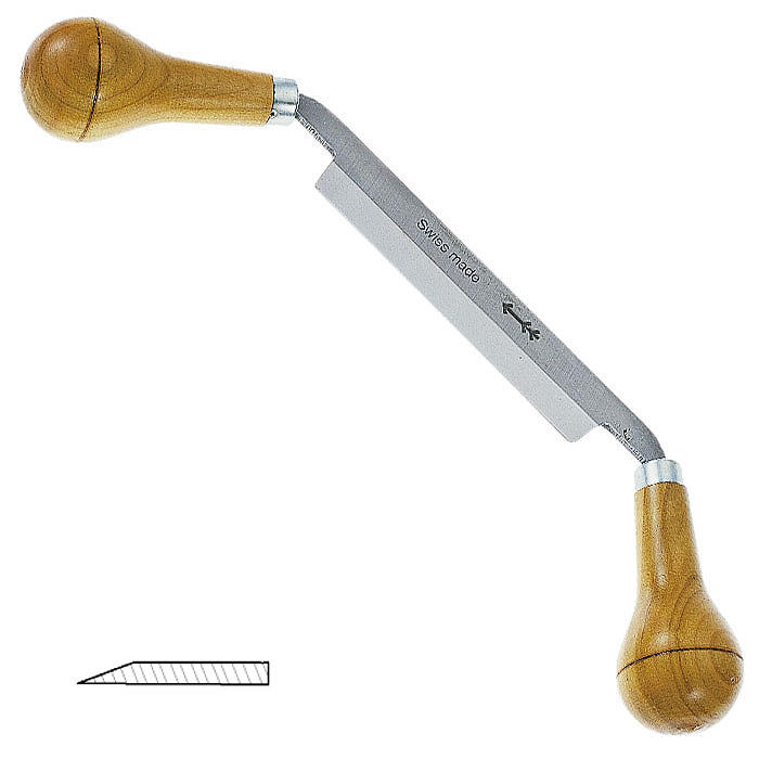 Pfeil® Mini-Ziehmesser, gerade Klinge, Griff gekröpft