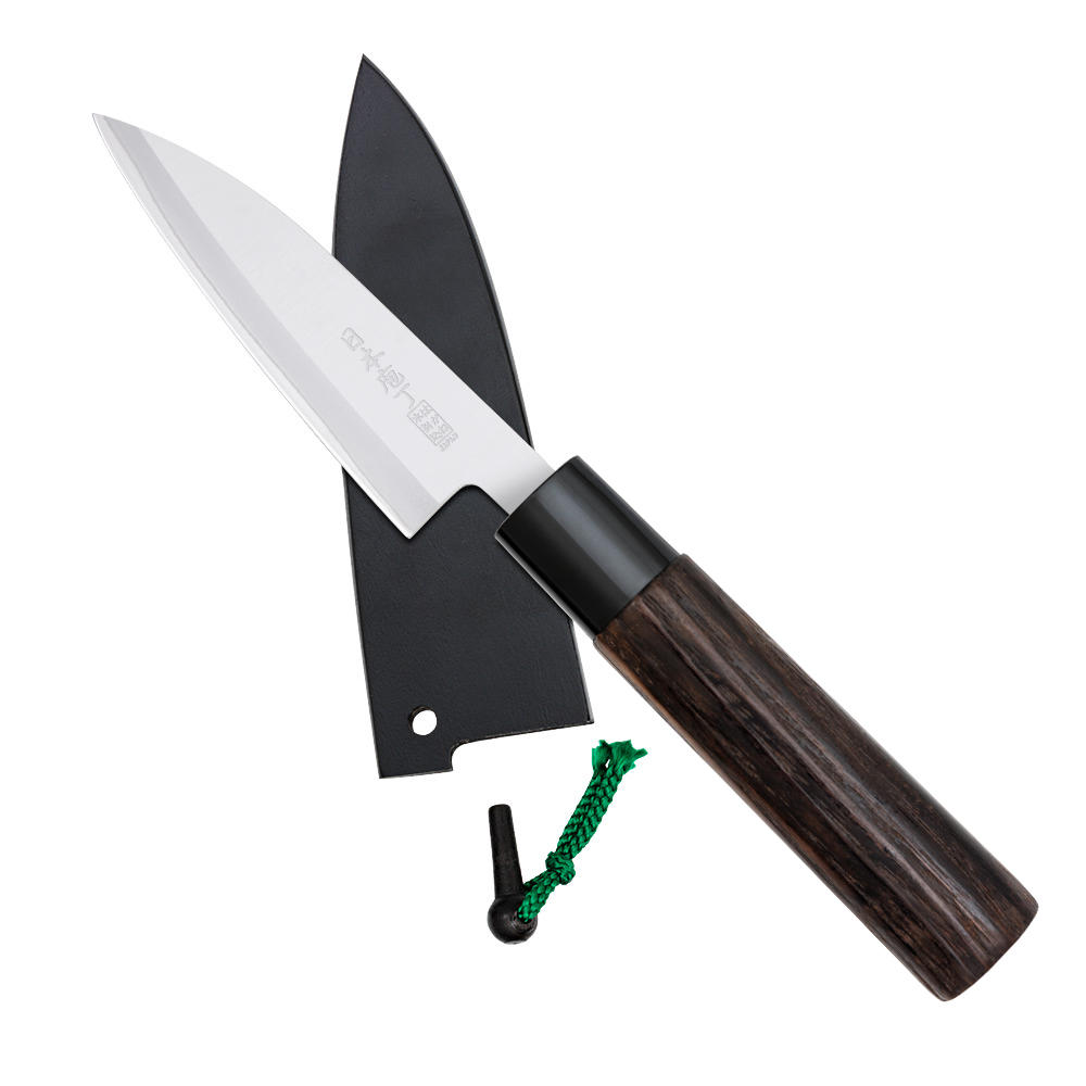 Saku Hocho, with Wooden Sheath, Petty (Small All-purpose Knife)
