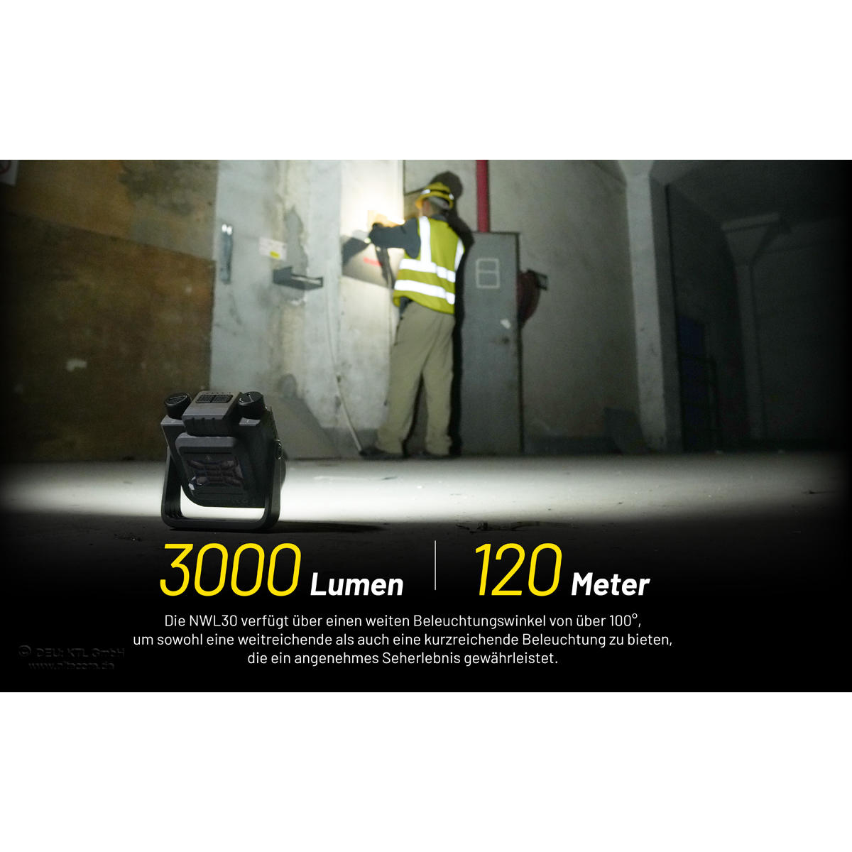 Lampe de travail et de plein air 3 en 1 Li-Ion Nitecore® NWL30 3, 3000 lm