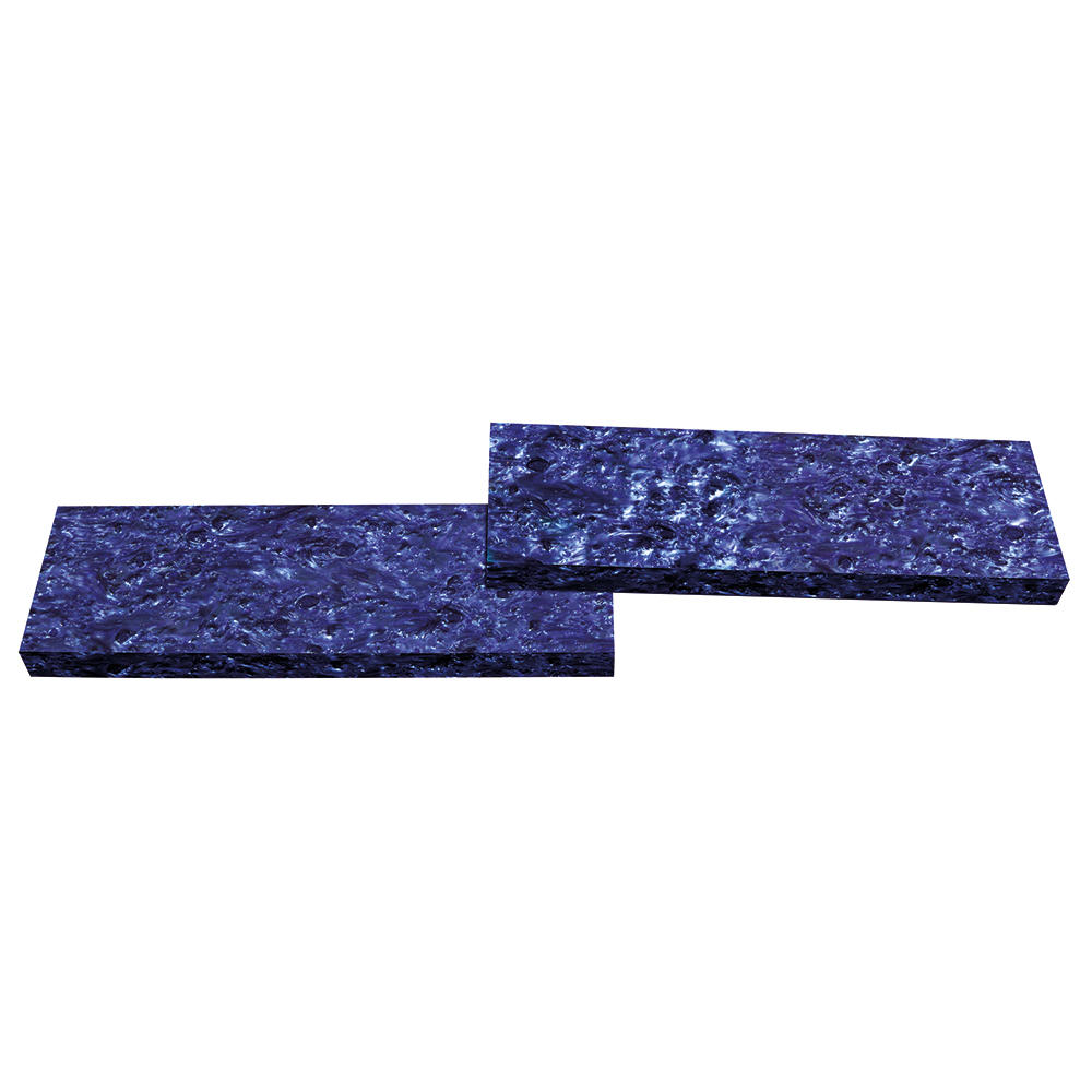 Acryl-Griffschalen, Paar, blau Masereffekt