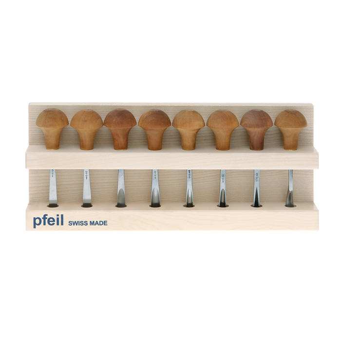 Jeu de ciseaux de sculpture pour bois Pfeil® B, 8 pièces