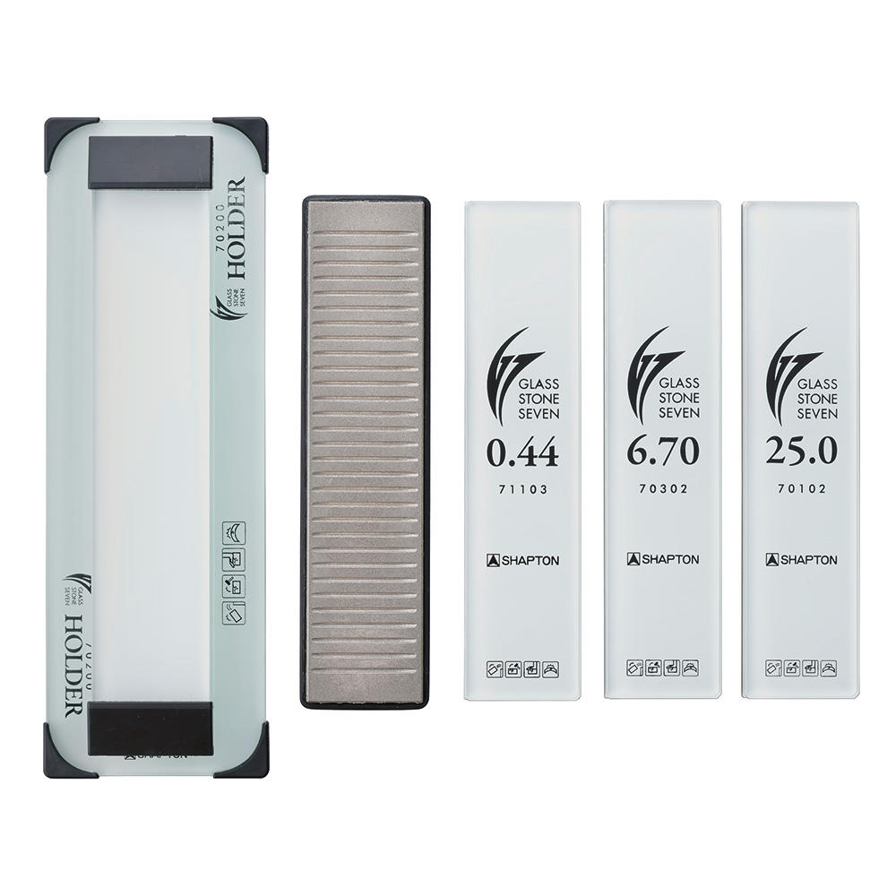 Shapton® Glass Stone »Seven« HR, Set (25 Microns, 6.7 Microns, 0.44 Micron)
