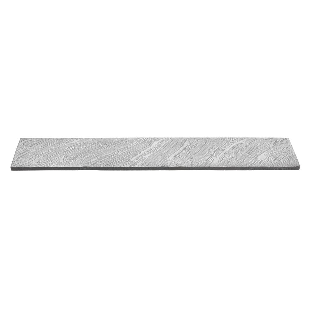 Acier plat de Damas, motifs torsadés, large