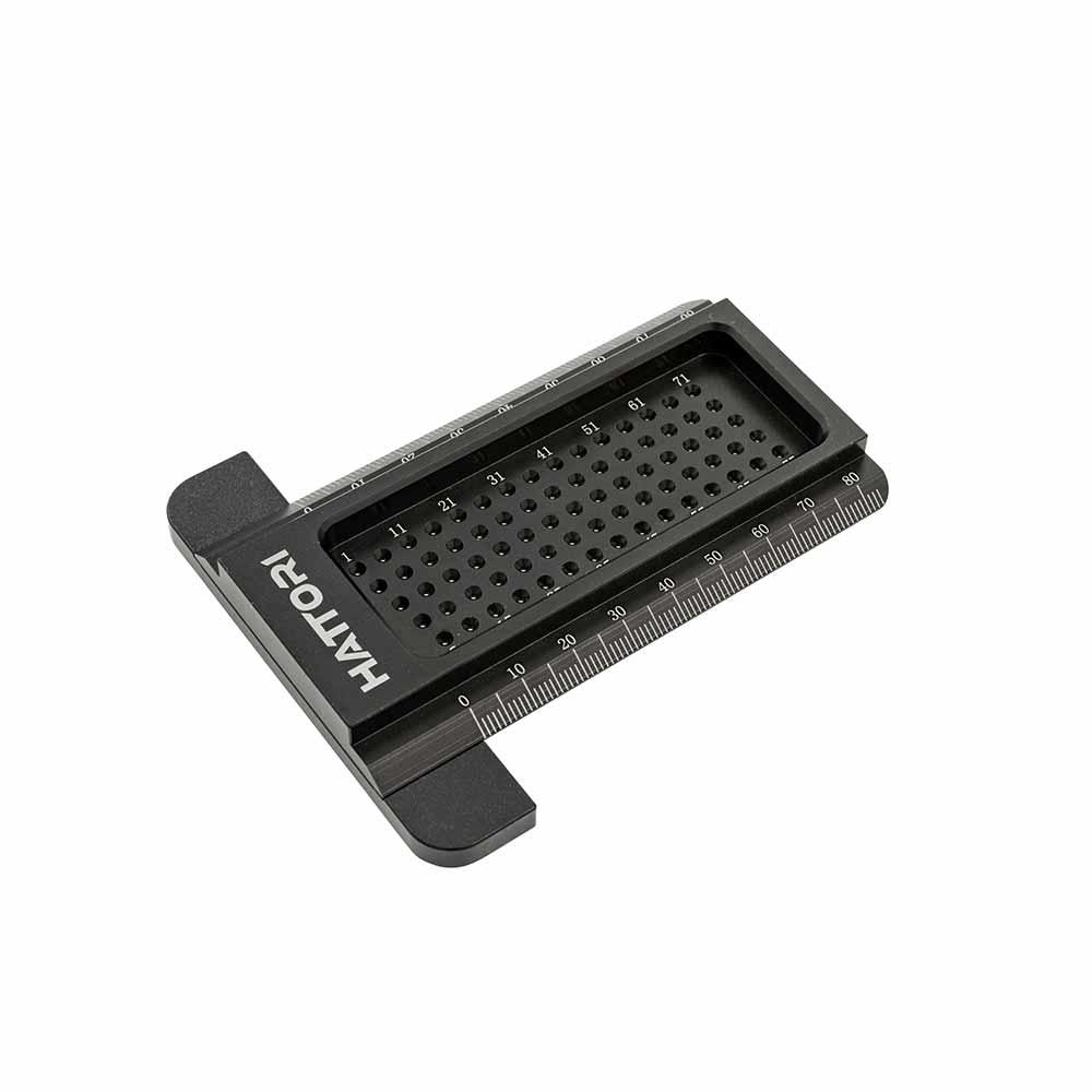 Règle à tracer de précision Hattori® avec butée d'arrêt en T, 80 mm