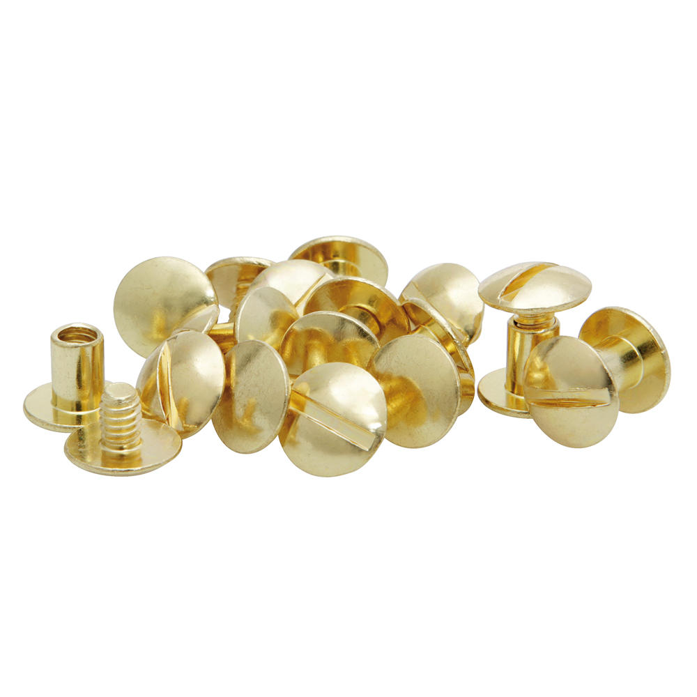 Rivetti a vite Ivan®, 10 paia, 7 mm di lunghezza libera, ottone