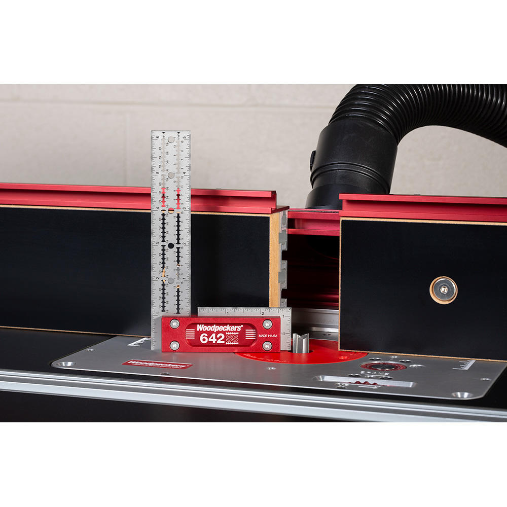 Squadra di precisione 90° in acciaio inossidabile Woodpeckers®, modello 642
