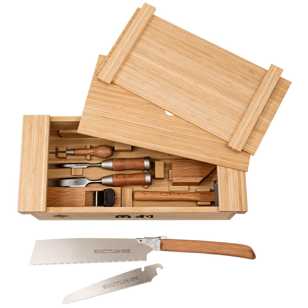 Japanische Werkzeugkiste, bestückt, 10-teilig