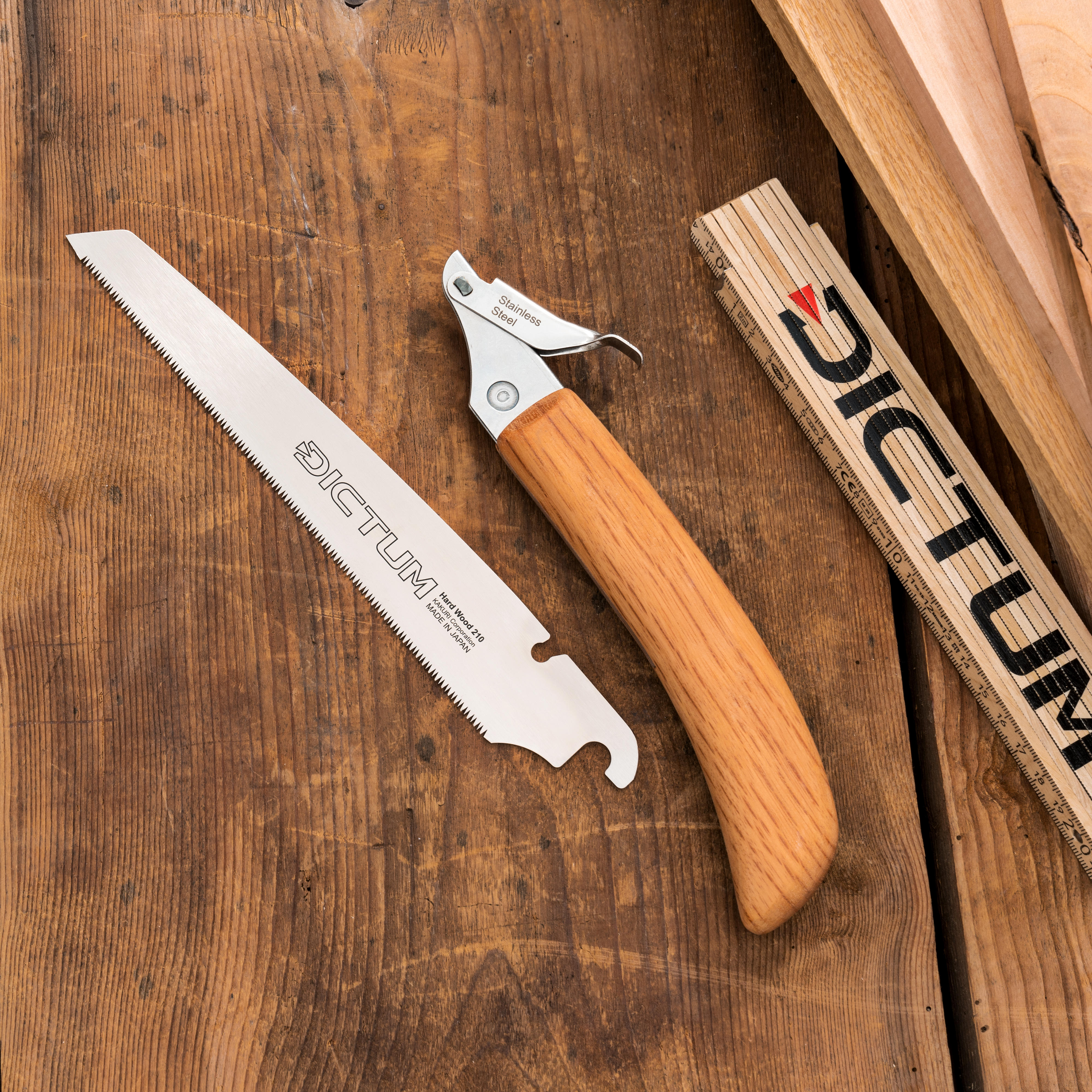 DICTUM® Akagashi Hartholz 210, Edelstahlrücken