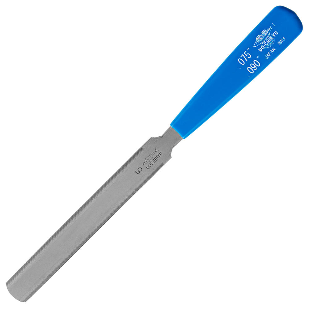 Uo-Chikyu Sattelfeile, Rundung Bodennut, Maße 0.075"/0.090"
