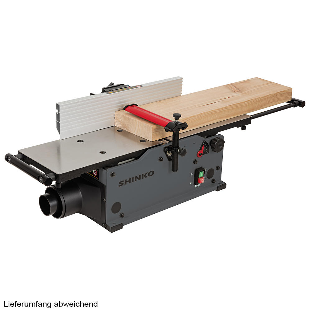 Dégauchisseuse Shinko® AH200s, tables en en fonte d'acier