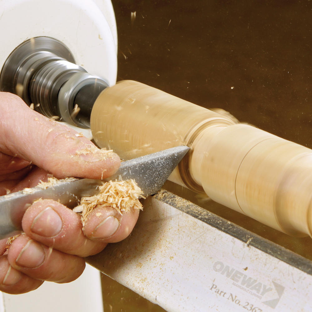 Crown® »European-style« Parting Tool, Stained Beech Handle