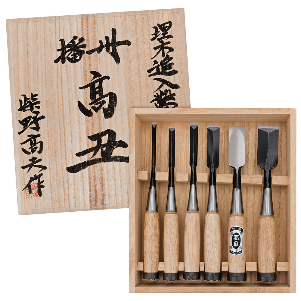 Shibano Umeki Nomi, Dovetail Chisels, 6-Piece Set