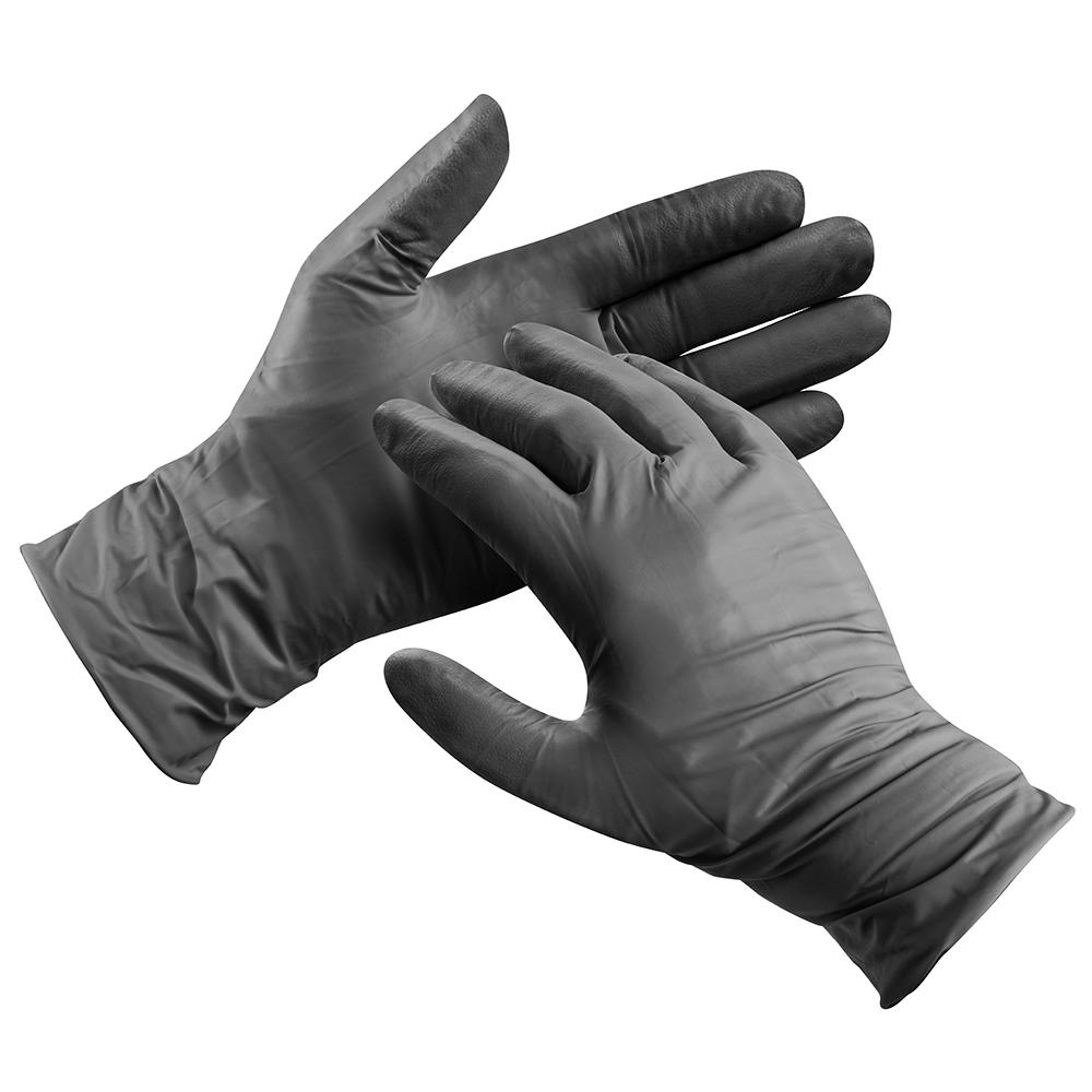 Gants en nitrile, noirs, taille L