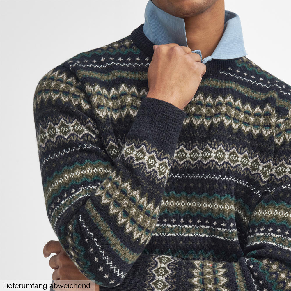 Barbour Men's Fair Isle Sweater black marl L 825903/L