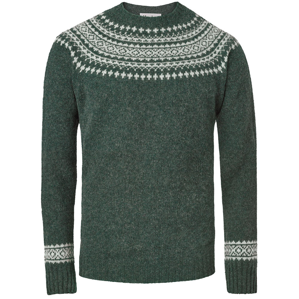 Men's Shetland Sweater forest green XL 820989 - Main Image