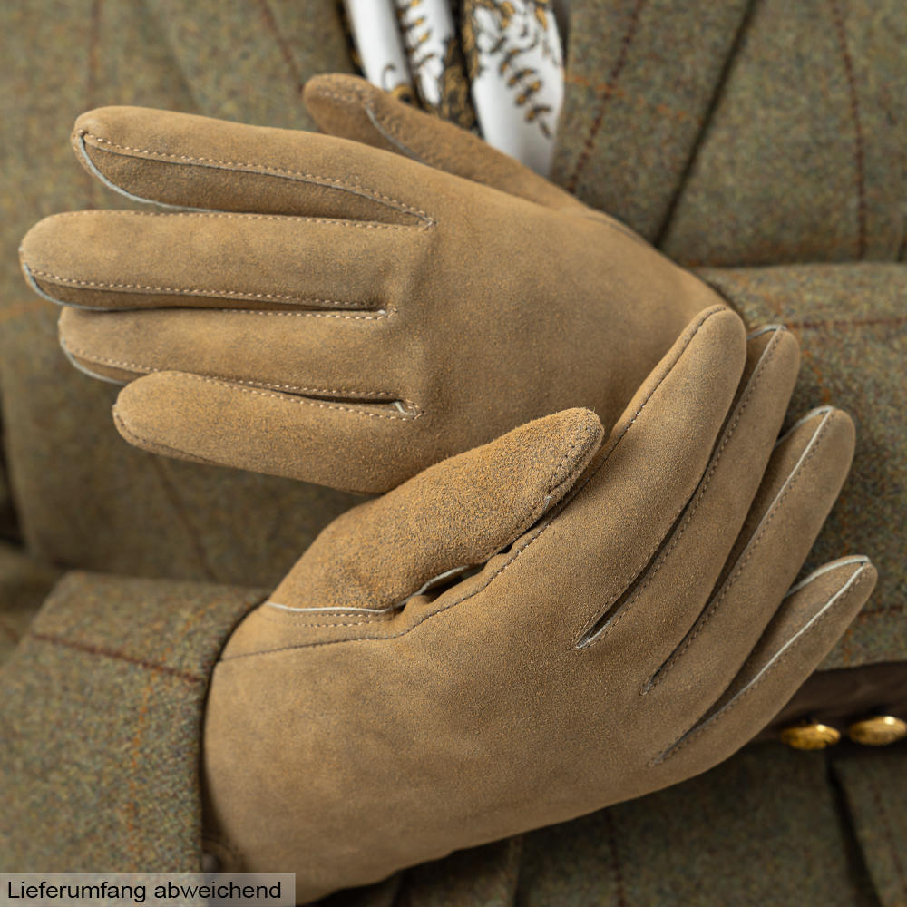 GELA Ladies Gloves, Goat Suede, Cashmere & Velvet Rabbit