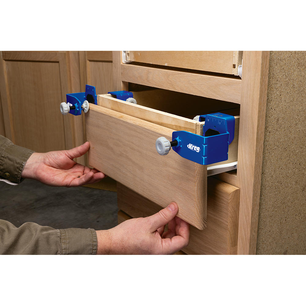 Kreg® Montagehilfe für Schubladenblenden inkl. Distanzplättchen