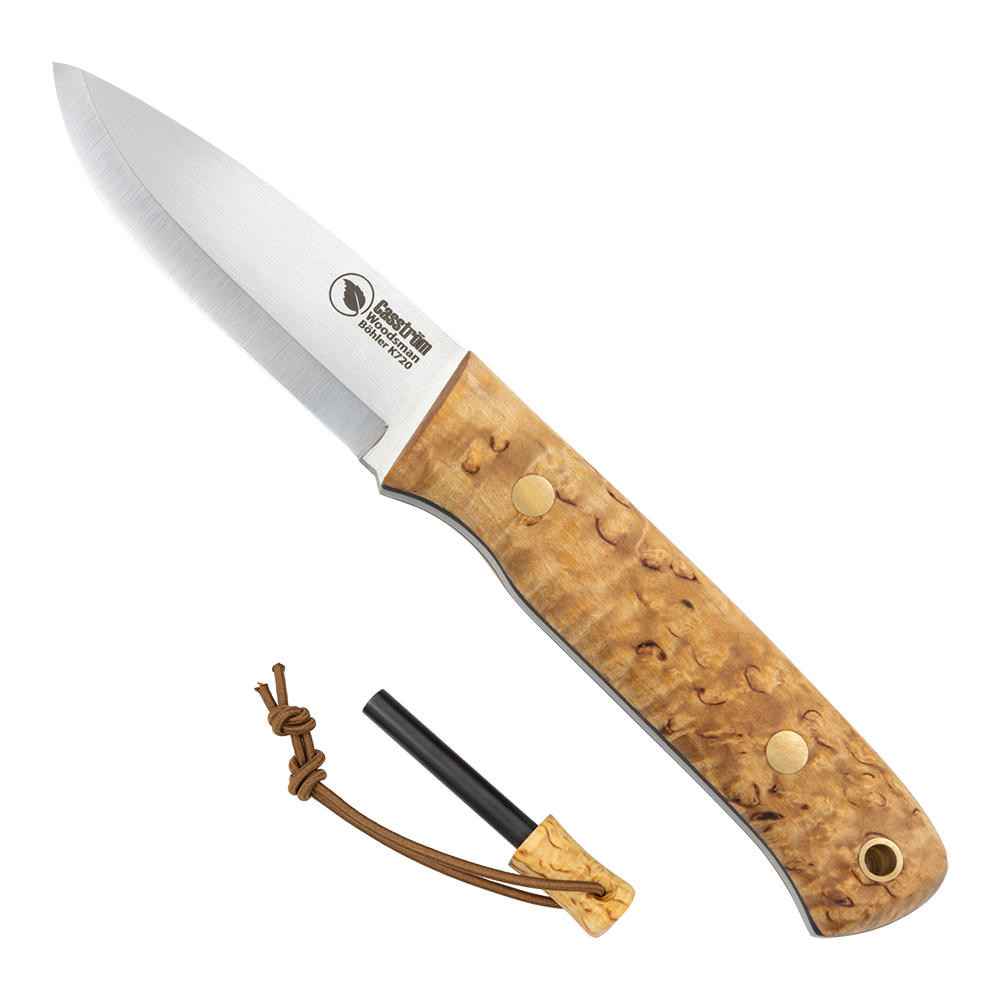 Coltello da esterno Casström Woodsman, betulla venata